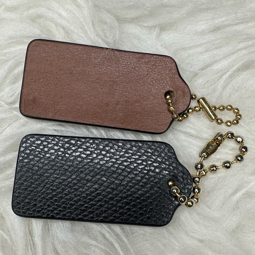 Coach Leather and Metal Bag Tag/Keychain - Picture 2 of 4